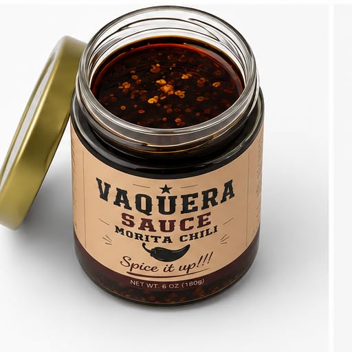 Vaquera Sauce Salsa Macha Chili Crisp, Morita Pepper Hot Sauce, 6 oz