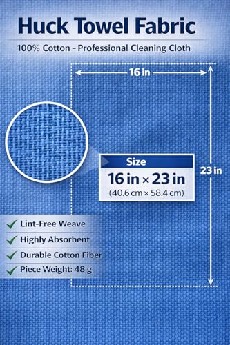 Huck Towels 100% Cotton Shop Towels Cleaning Cloths 10 Pack.